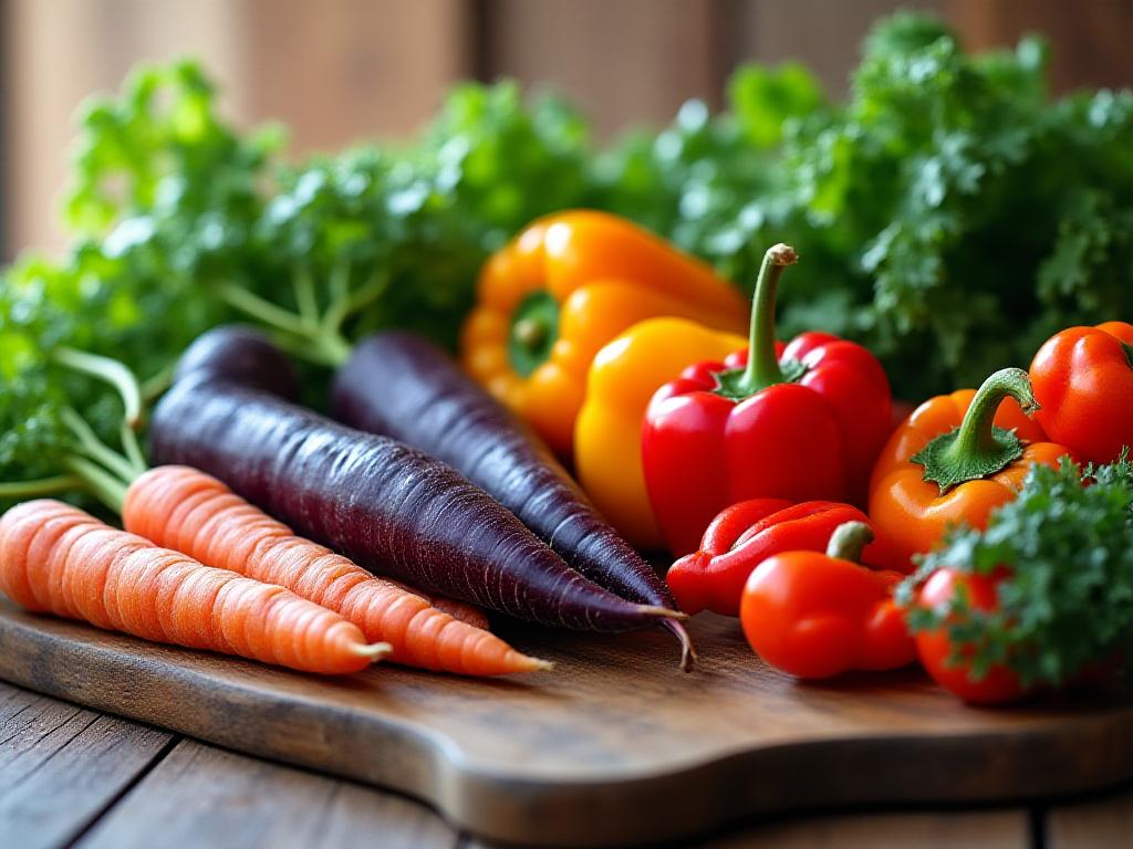 Vibrant display of organic New York state farm produce