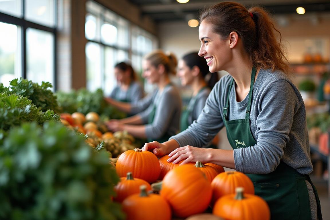 Members of the Archipelago Produce team sorting local vegetables