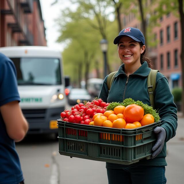 Fresh produce delivery in the city
